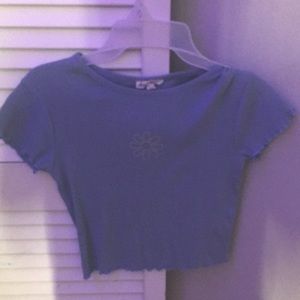 Size small light blue , cute , cropped casual shirt